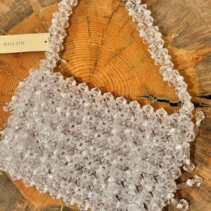 BHLDN Beaded Mini Bag - Crystal Clear